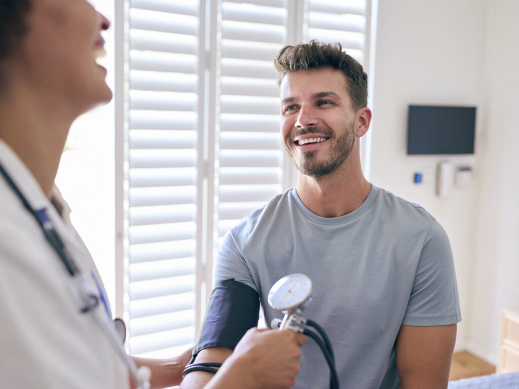 Pharmacotherapy in alcohol use disorder treatment, checking blood pressure